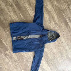 The North Face HyVent Ski Shell Jacket Blue Mens Large