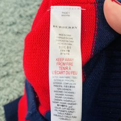 Authentic 12month Burberry Cashmere Sweater 