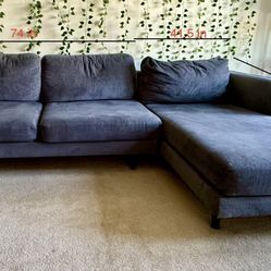 Gray sectional sofa (Living Space) - $475 OBO