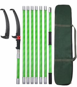 27 Feet Tree Pole Pruner Manual Branches Trimmer Tree Branch Garden Tools Loppers Hand Pole Saws Extendable Height