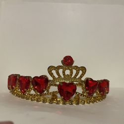 Red And Gold Heart Crown 