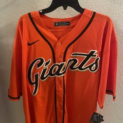 Men’s 3XL Buster Posey Orange San Francisco Giants Jersey 