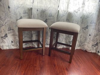 Set of 2 (or 3 )Backless Upholstered Counter Stools