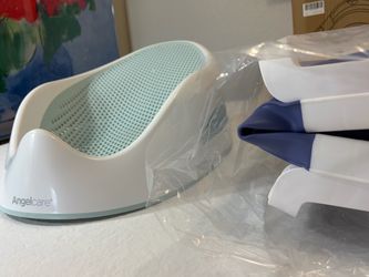 Angelcare Baby Bath Support & Foldable Infant Bathtub Set