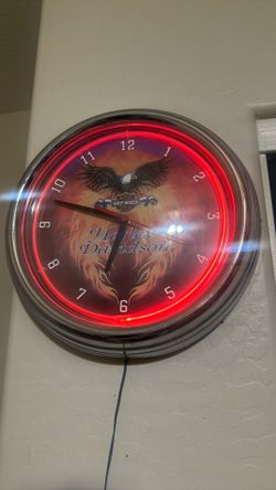 harley davidson clock