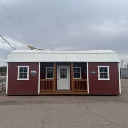  12x28 Center Porch Cabin — Perfect Office, Studio, or Tiny Home!