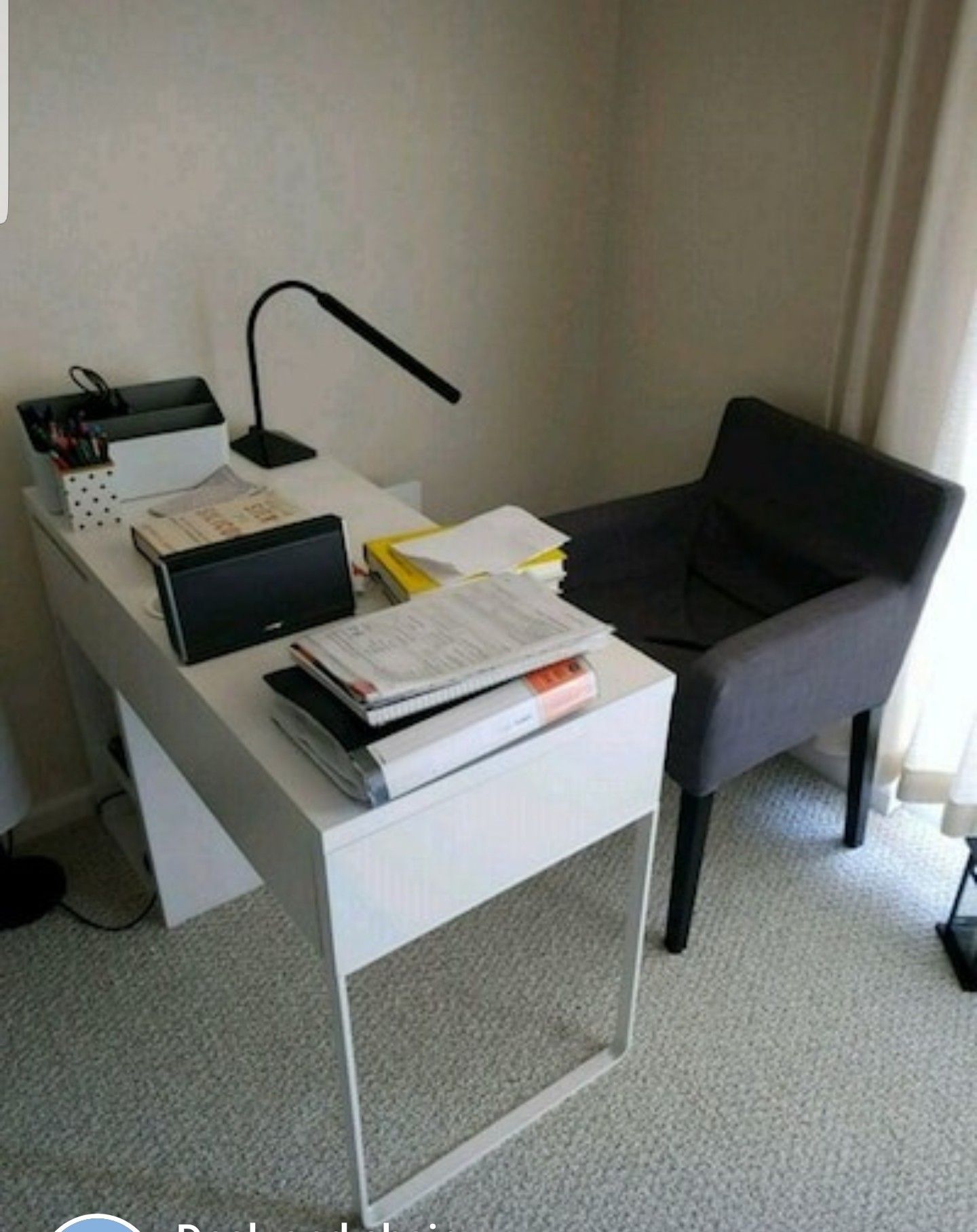 IKEA desk and chair