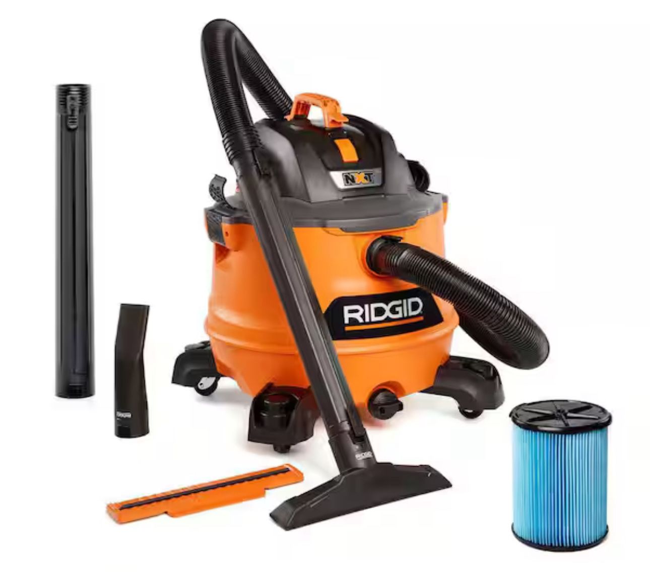 14 Gal. 6.0 Peak HP NXT Shop Vacuum Wet Dry Vac with Fine Dust Filter, Locking Hose