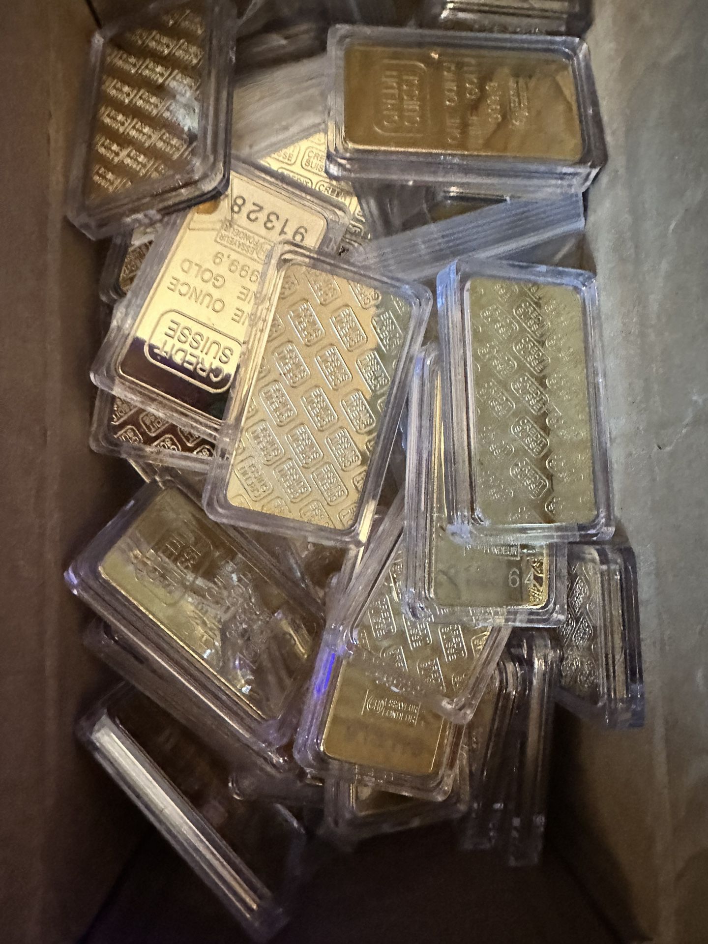 47 Count Gold Plated 1oz Bars