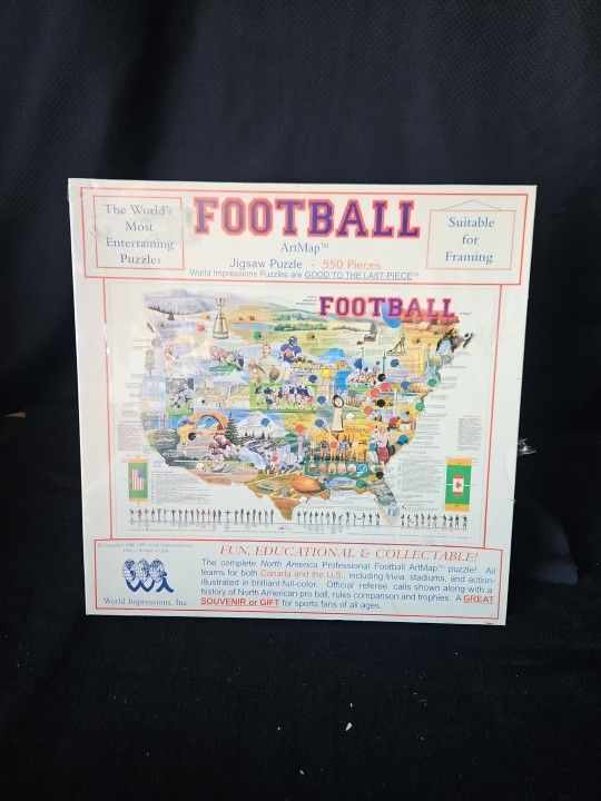 FOOTBALL Jigsaw Puzzle 550 NATIONAL FOOTBALL LEAGUE ARTMAP Factory Sealed