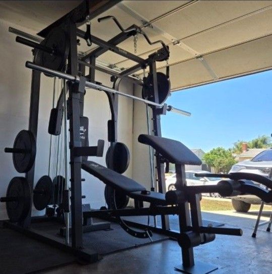 Smith Machine 2001 | Multi-Use Adj Bench | Gym Equipment | Fitness | Squat Rack | Excercise |🔴WEIGHTS AND BARBELL SOLD SEPARATELY 🔴 FREE DELIVERY 🚚