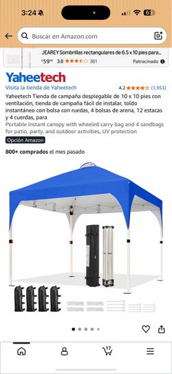 Yaheetech 10x10 Pop-Up Canopy Tent