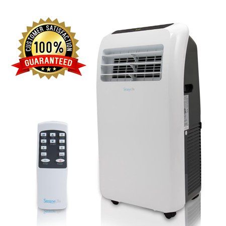 SereneLife SLPAC10 - Portable Air Conditioner - Compact Home a/C Cooling Unit with Built-in Dehumidifier & Fan Modes Includes Window Mount Kit (10 00