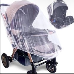 Baby Mosquito Net for Stroller, Bassinet Small cradles and Car seat Color White 