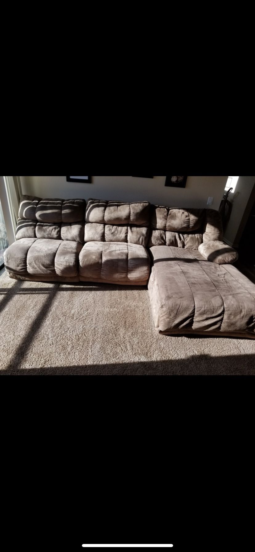 4 piece L reclining sectional