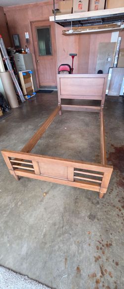 Vintage all wood bed frames (x2) (Twin)