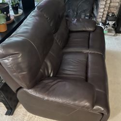 Leather Recliner Loveseat