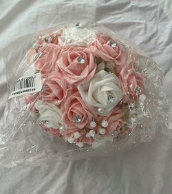 NEW Pink Roses Flower Foam Bouquet Sweet 16 Quince
