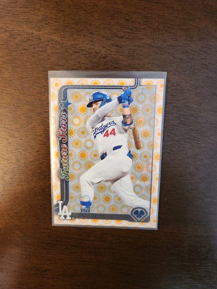 TOPPS 2025 ANDY PAGES SUN HOLIDAY CARD, FUTURE STARS, LOS ANGELES DODGERS