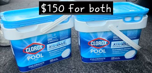 (2) 25 lb bucket clorox chlorine tablets