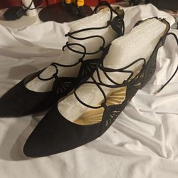 JESSICA SIMPSON LACE UP FLATS (LIKE NEW)