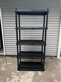 Black 5 tier shelf