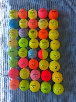 40 colored Golf Balls