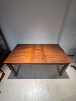 Wood Extendable Dining Table w/ Leaf – 54-66x37.75x30