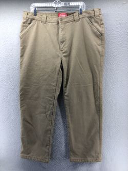 Mens Coleman Fleece Lined Canvas Carpenter Work Pants Size 40/32