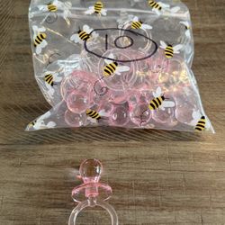 10 Pink and 9 Blue Plastic Pacifers