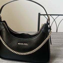 Michael Kors Small Black Leather Shoulder Purse