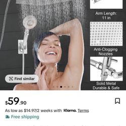 13inch Shower Head with 3 modes & Waterfall Shower Head 