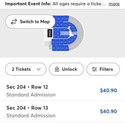 Styx Concert Tickets For Tonight ! $35 For Both ! Last Minute Deal 