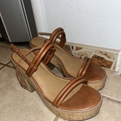 Elegant Tan Platform Sandals