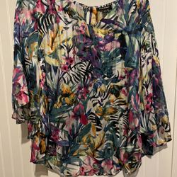 Roz & Ali Flowing Full Blouse Size S