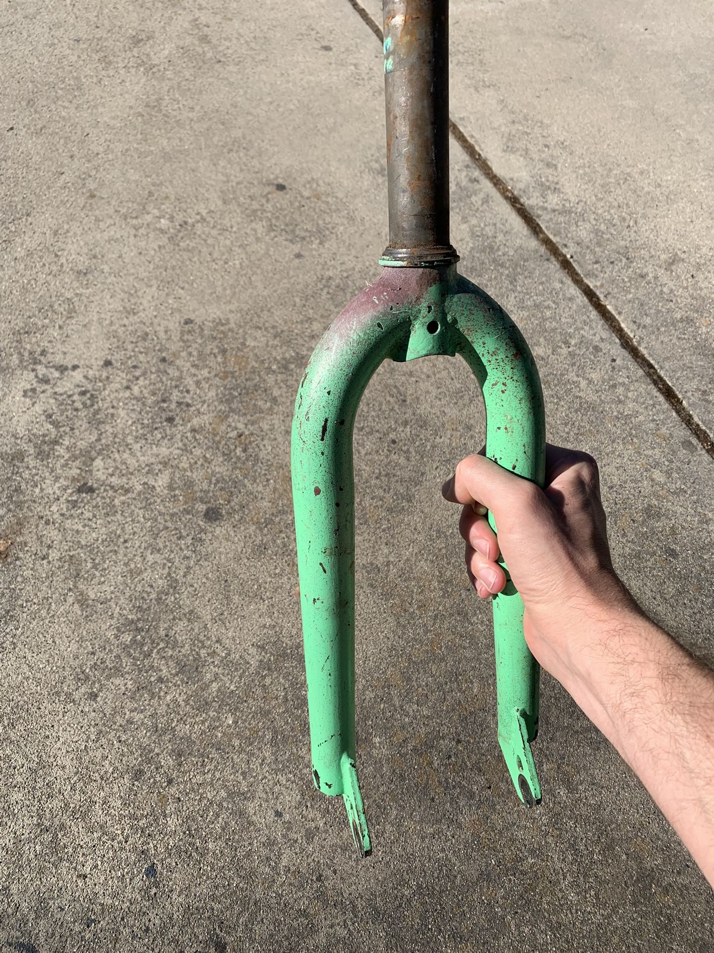 BMX Forks DIY Emerald Green Custom Paint