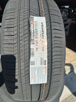 New Hankook Ventus S1 AS tires 235/45R18 98V XL. These all-season tires have a black finish