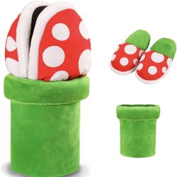 Plants Plush Funny Slippers Loafer with Pipe Pot Holder Funny Gifts for Women Mens Teens 