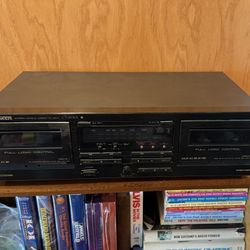 Vintage Pioneer Stereo Dual Cassette Tape Deck Player Recorder CT-W301