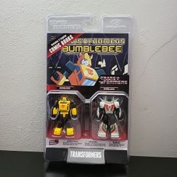 NIP Transformers Page Punchers Bumblebee and Wheeljack 3" Figures with Comic