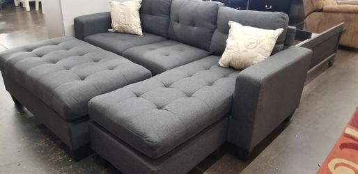 Charcoal grey sofa chaise reversible sectional