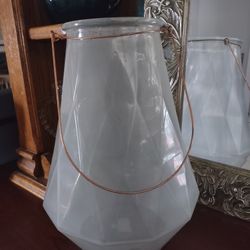 15 In Tall Heavy Glass Decor. New
