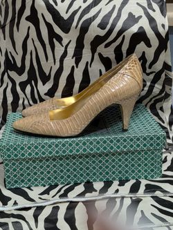 J. Renee Cobra Belly Snakeskin Heels