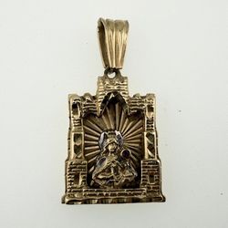 ST. BARBARA CASTLE SHAPED PENDANT – 10K GOLD