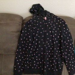 Black Jacket With Pink Hearts