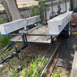 Trailer 5X8 with tool boxes + winch on it $725 Located Mount Dora Fla 32757