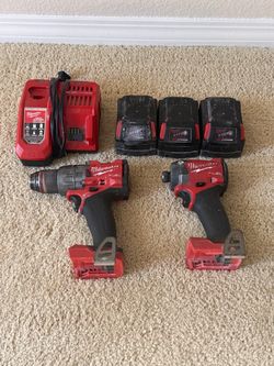 Milwaukee M18 FUEL 2-tool Gun Combo Kit w/ Batteries