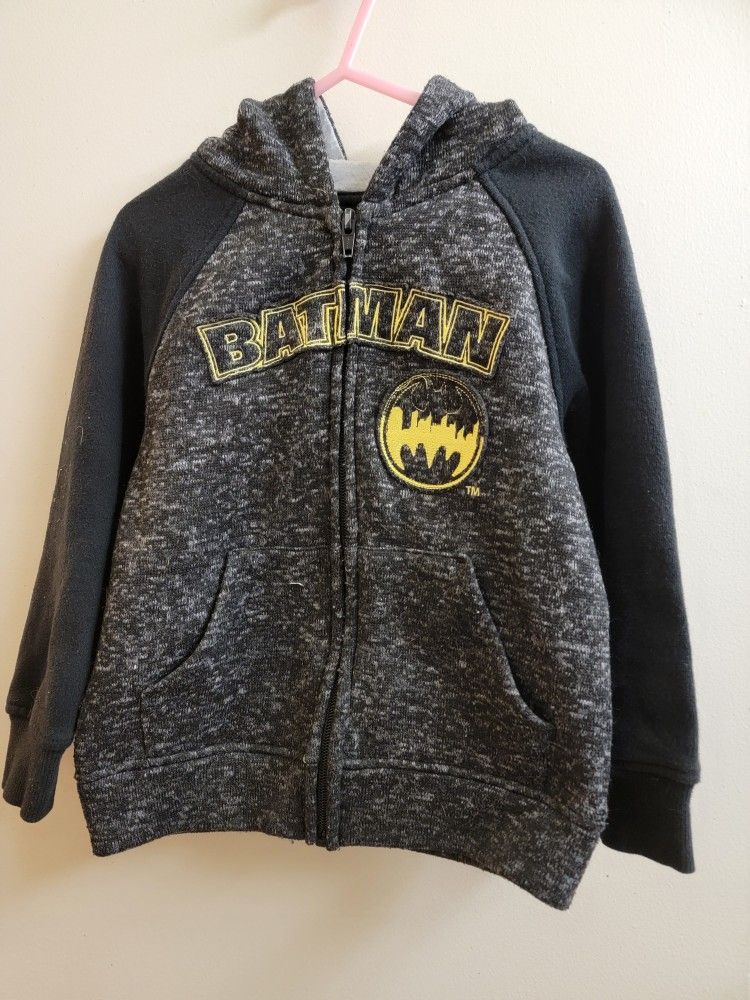 4t kids batman zip up hoodie jacket