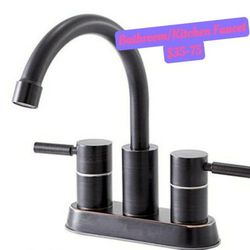 Oil Rubbed 2 Handles 4 Inch Bathroom Faucet (Part number: IK-JLT093H）h