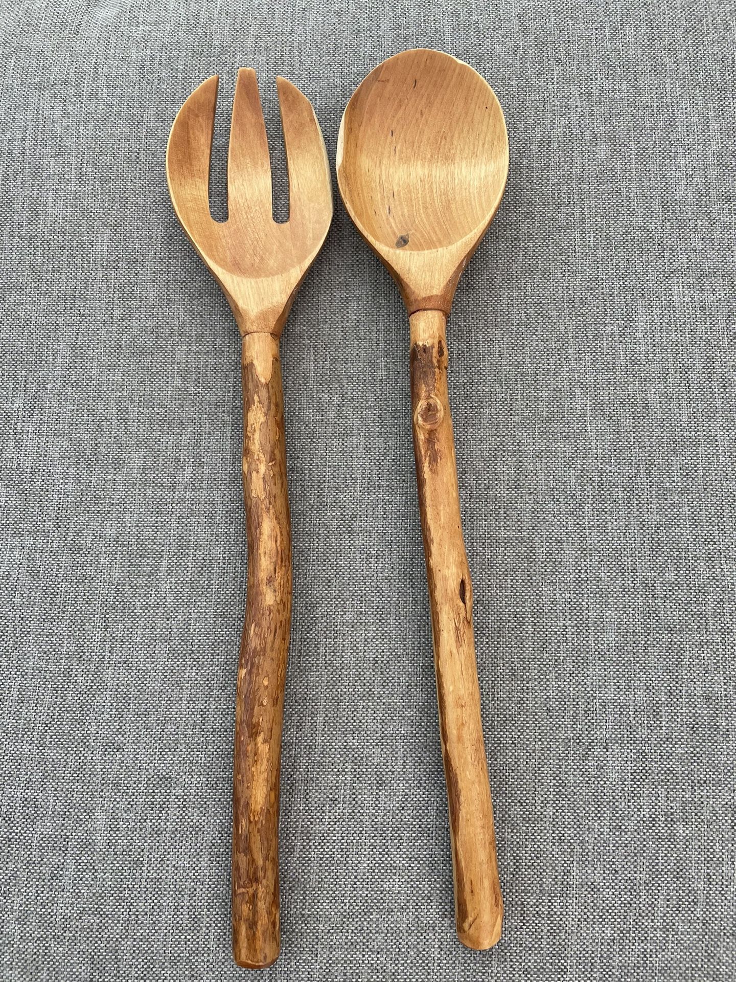 Beautiful, Set Hand Carved Salad, Serving Set